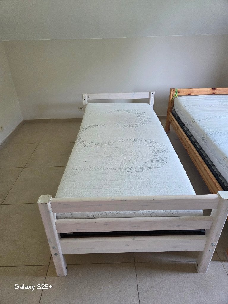 LIT ENFANT et ADO - 200x90cm- FLEXA avec matelas BULTEX, Matelas, 85 à 100 cm, Enlèvement, 180 cm ou plus