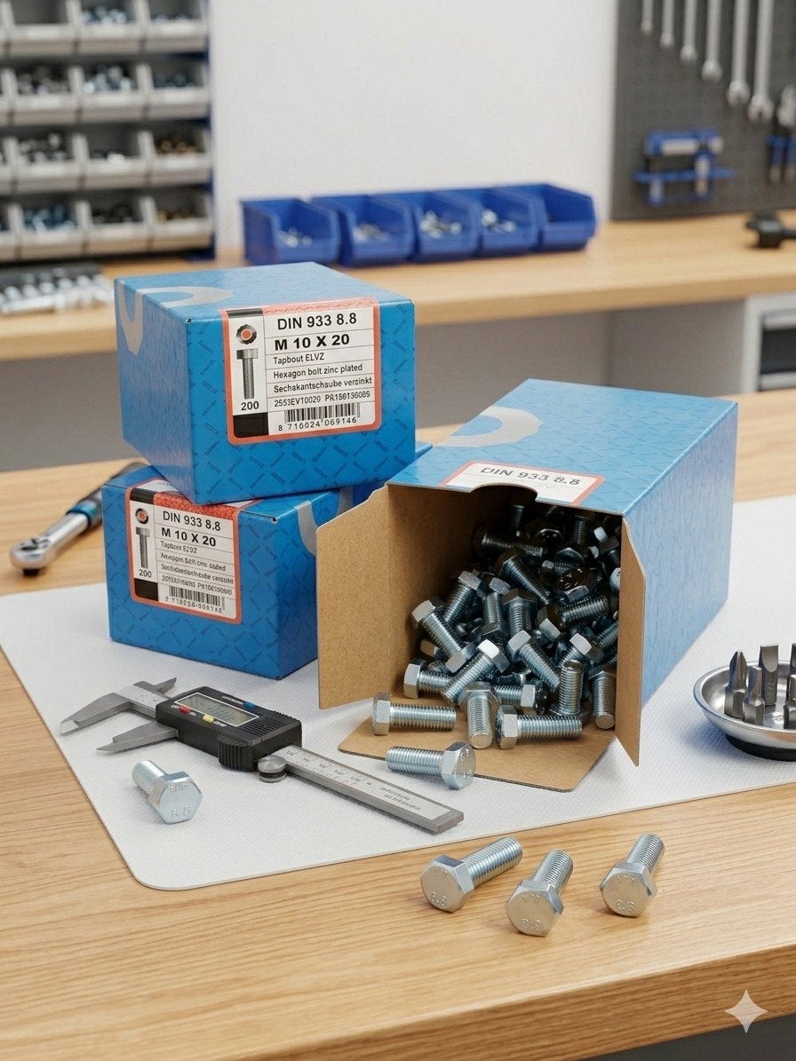 – Lot de 11 boîtes de vis à tête hexagonale M1020--, Bricolage & Construction