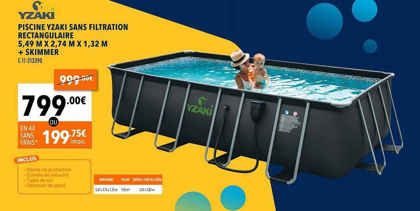 Piscine neuve 5,40mx2,74mx1,32m, Ophalen