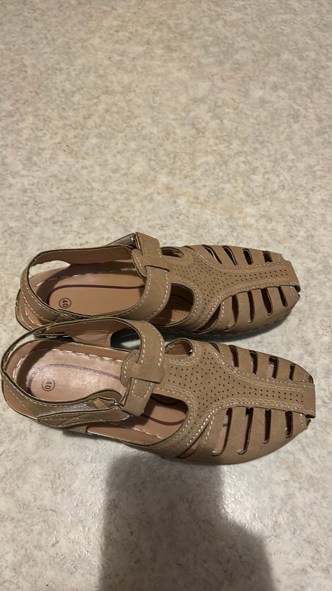 Sandalen, Ophalen, Beige, Nieuw, Sandalen of Muiltjes