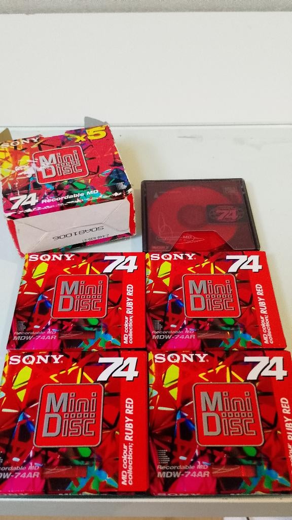 5 Minidisc SONY « NEUFS » dans leur emballage., Enlèvement ou Envoi