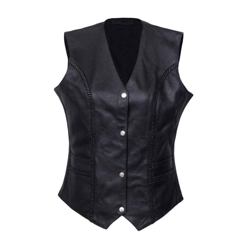 Gilet de moto en cuir FEMMES neuf, Motos, Vêtements | Vêtements de moto, Manteau | cuir, Femmes, Neuf, avec ticket, Envoi