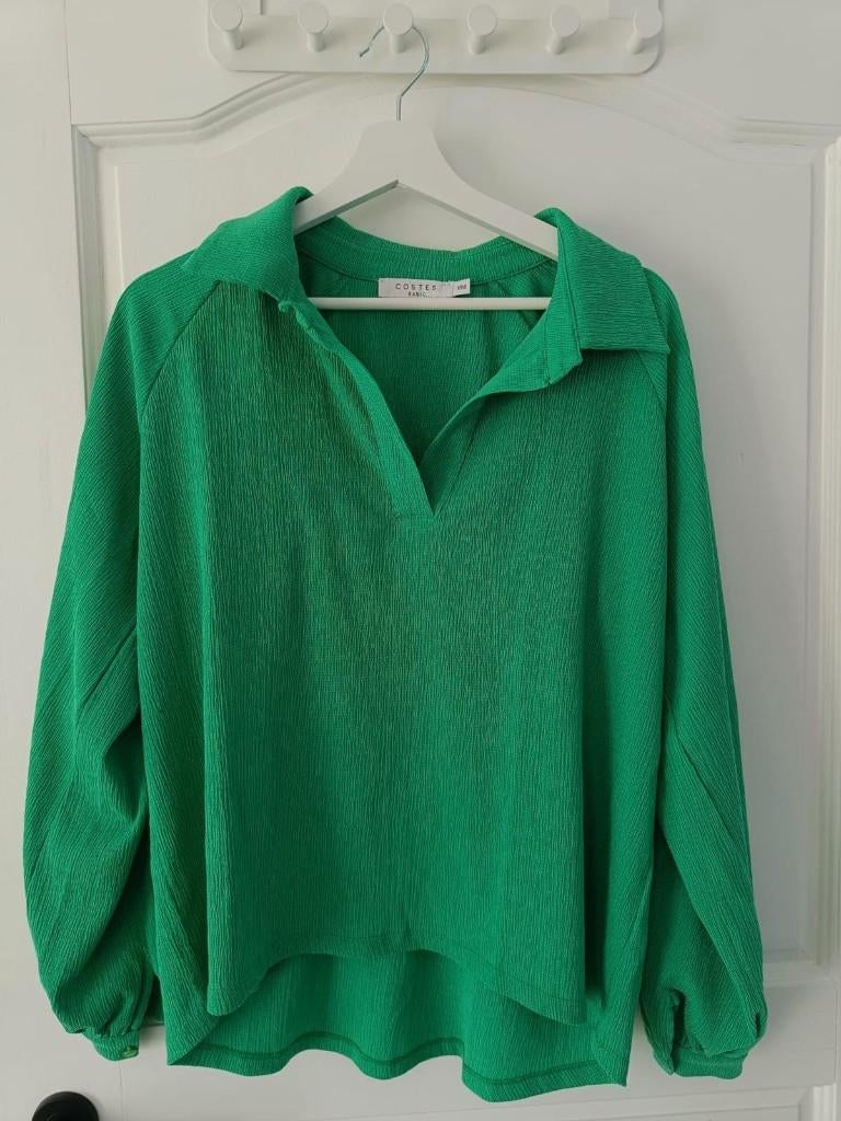 Costes Basic Blouse Groen - XXS, Kleding | Dames, Ophalen of Verzenden, Zo goed als nieuw, Costes, Maat 34 (XS) of kleiner