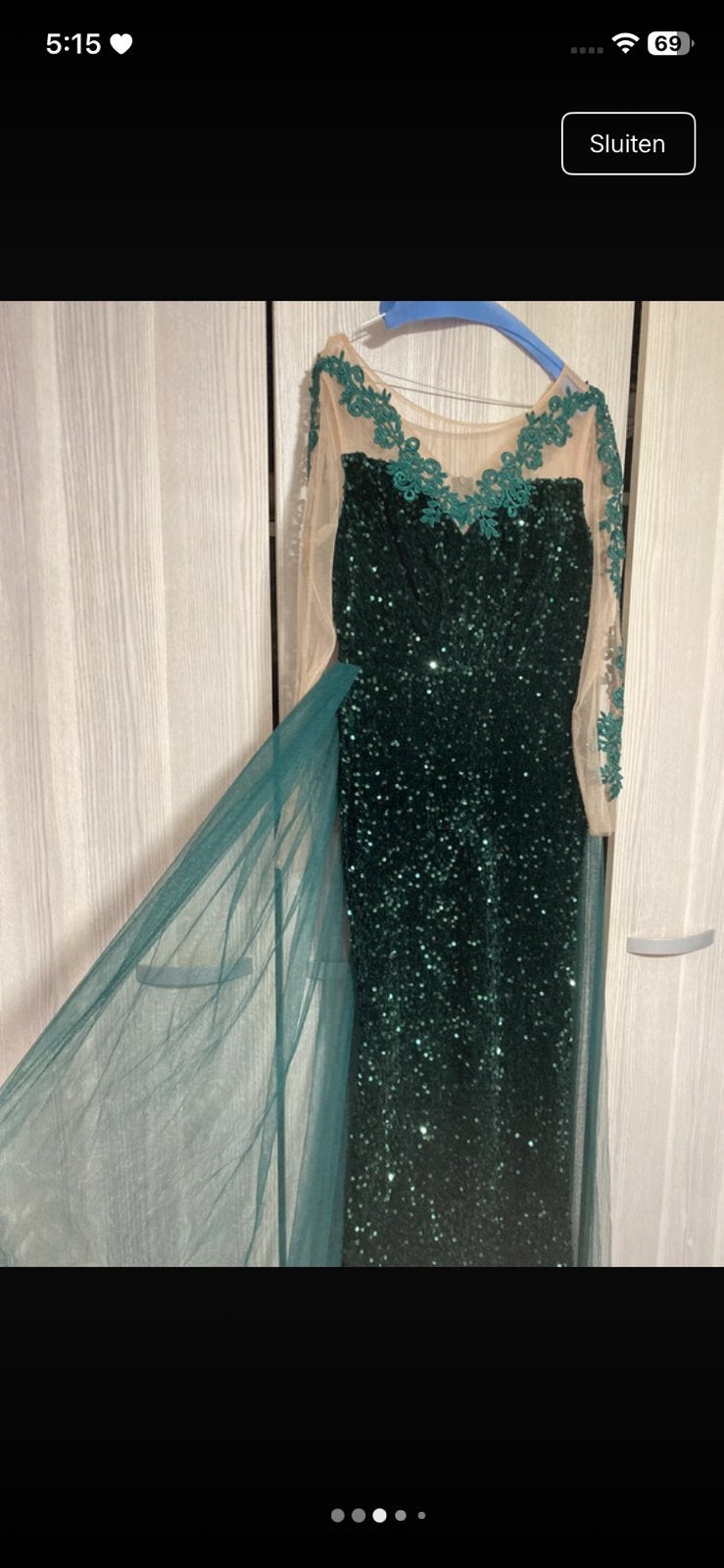 Galajurk, Kleding | Dames, Gelegenheidskleding, Ophalen, Zo goed als nieuw, Maat 42/44 (L), Galajurk