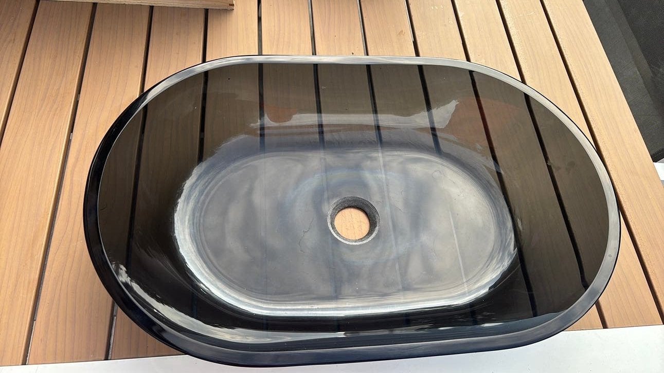 Vasque en verre IKEA 56x35, Maison & Meubles, Enlèvement, Comme neuf, Lavabo ou Évier