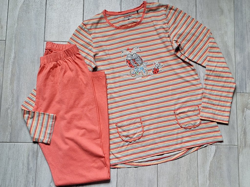 ✿ M176/XS - Woody pyjama thema lieveheersbeestjes, Woody, Ophalen of Verzenden, Zo goed als nieuw, Maat 34 (XS) of kleiner