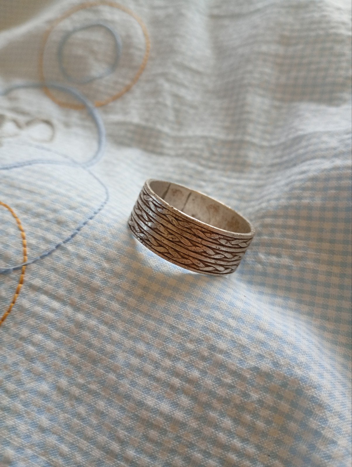 Zilveren mannen ring, Handtassen en Accessoires, Ringen, Ophalen