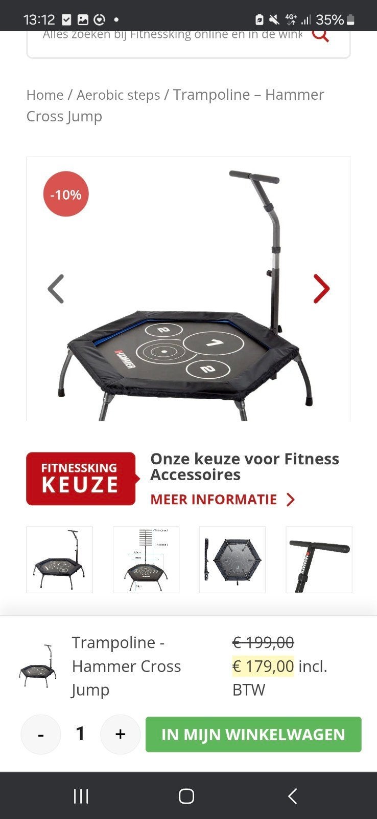 HAMMER trampoline uitstekende staat!, Kinderen en Baby's, Ophalen, Zo goed als nieuw