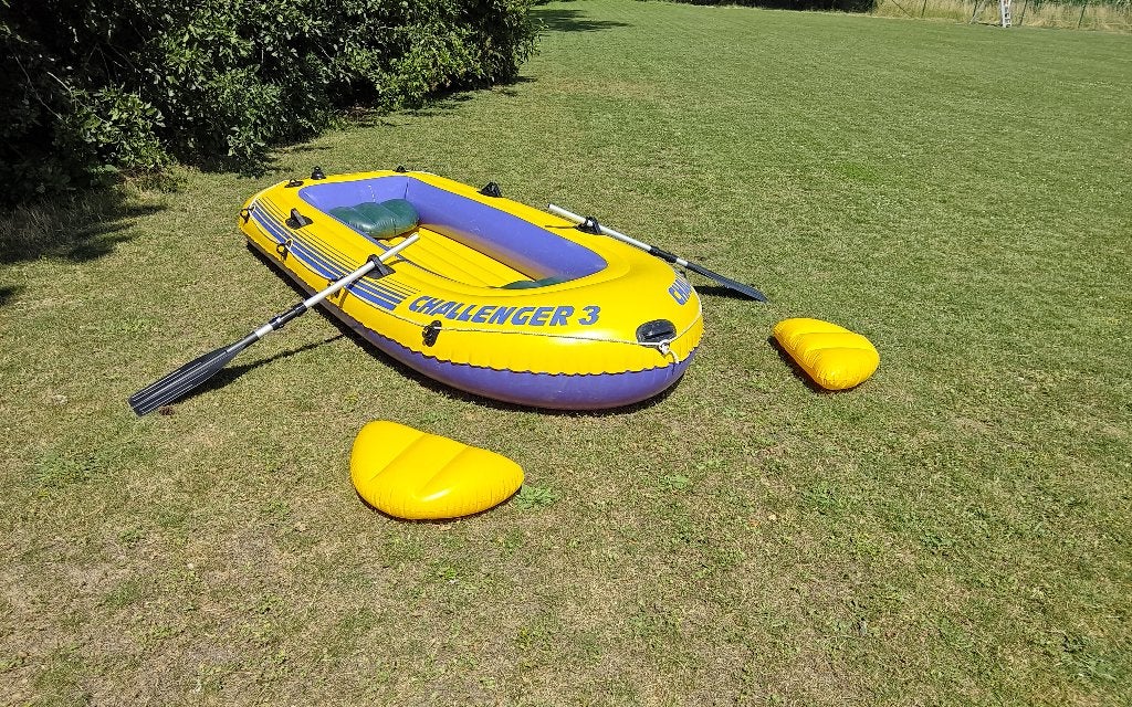 Rubber boot, Watersport en Boten, Rubberboten, Zo goed als nieuw, Peddels, Overige materialen, Ophalen