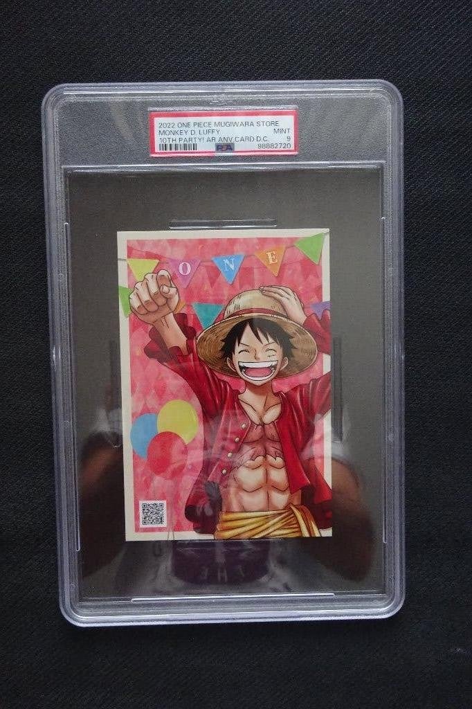 One Piece MONKEY D. LUFFY 10th Anniversary Japanse PSA 9, Enlèvement ou Envoi, Neuf, Cartes en vrac