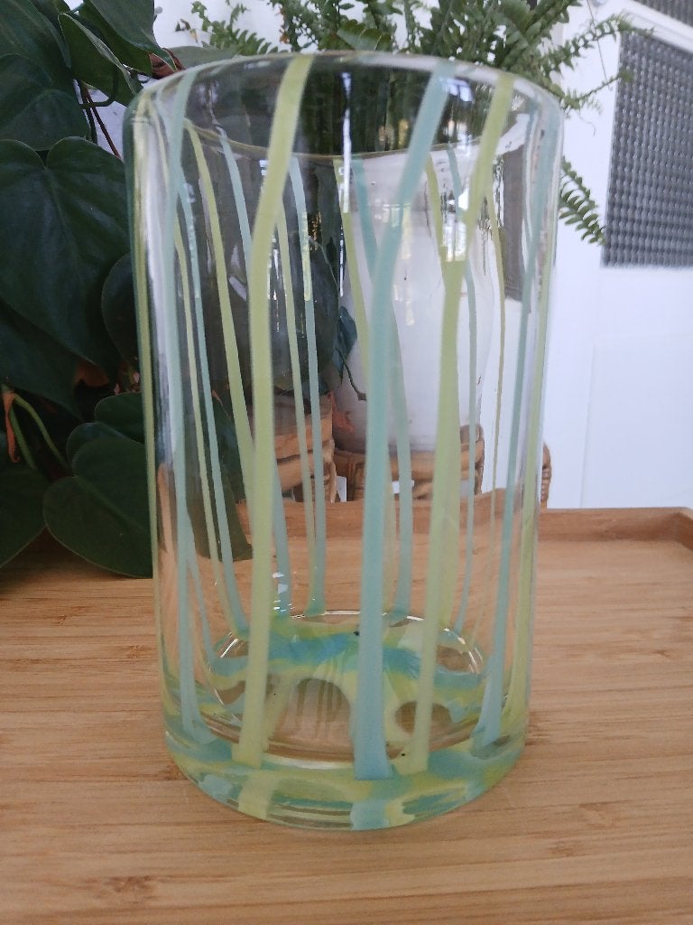Vintage handgeblazen vaas glas Murano /Scandinavische stijl, Ophalen of Verzenden