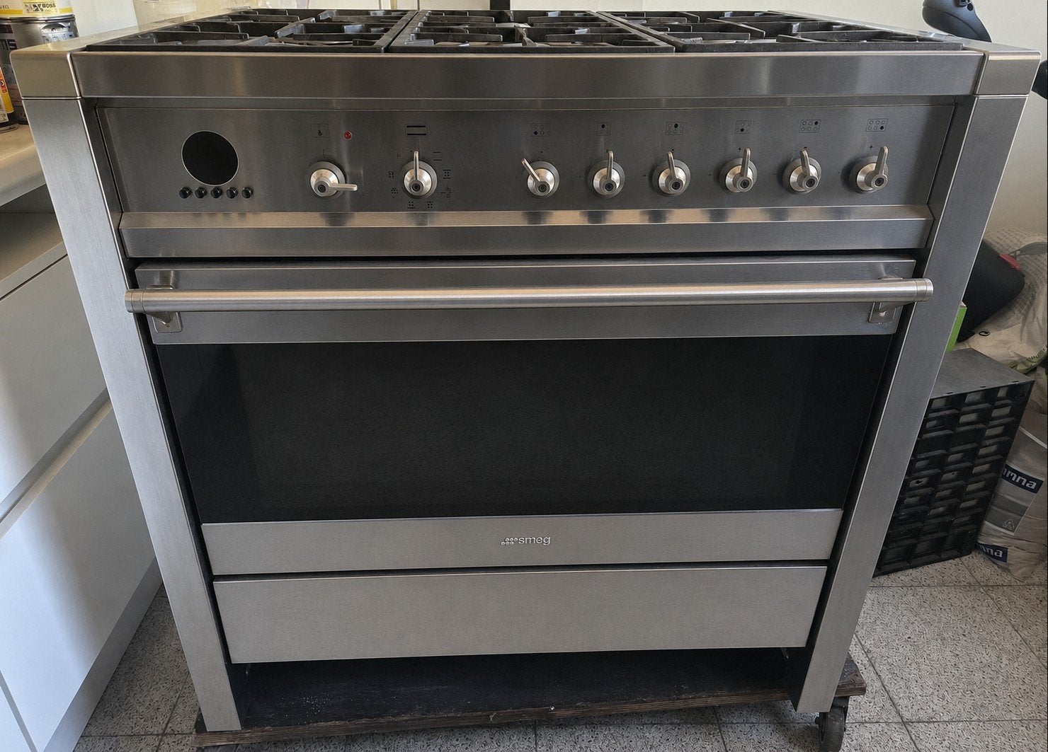 Cuisinière à gaz Smeg CS19BE-5, Electroménager, Smeg, Enlèvement, Utilisé, Four