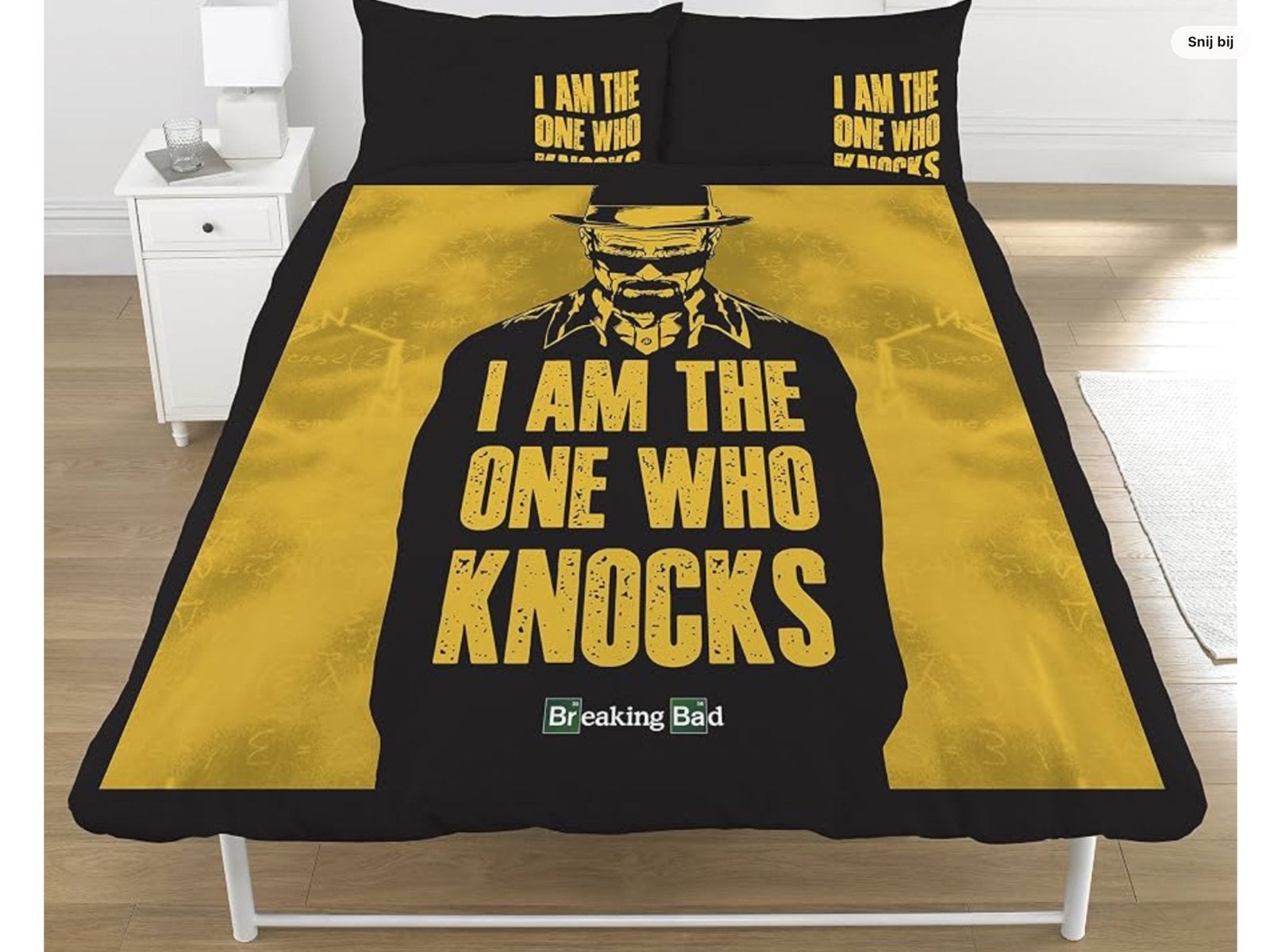Breaking Bad I am the one who knocks - Dekbedovertrek, Verzamelen, Ophalen of Verzenden, Gebruikt, Tv, Overige typen