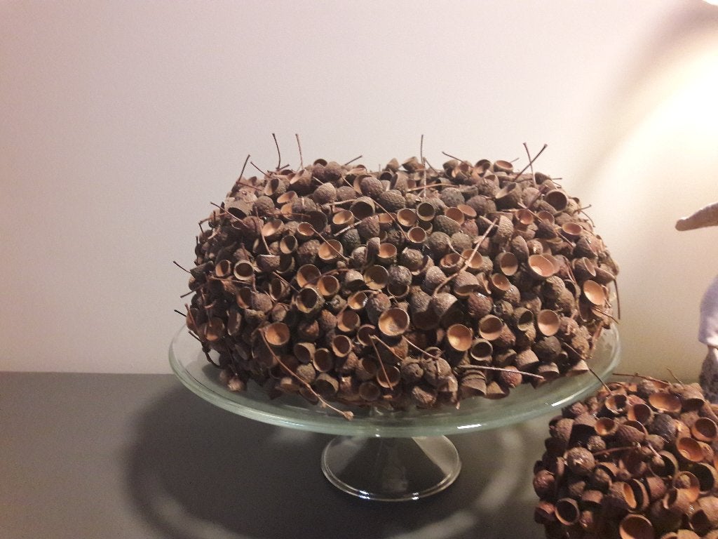 Set met handgemaakte herfstkrans en 2 decoratiebollen, Ophalen of Verzenden, Nieuw