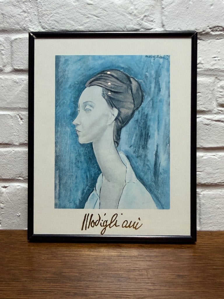 Ingelijste Kunstdruk Amedeo Modiglian, Antiek en Kunst, Ophalen of Verzenden
