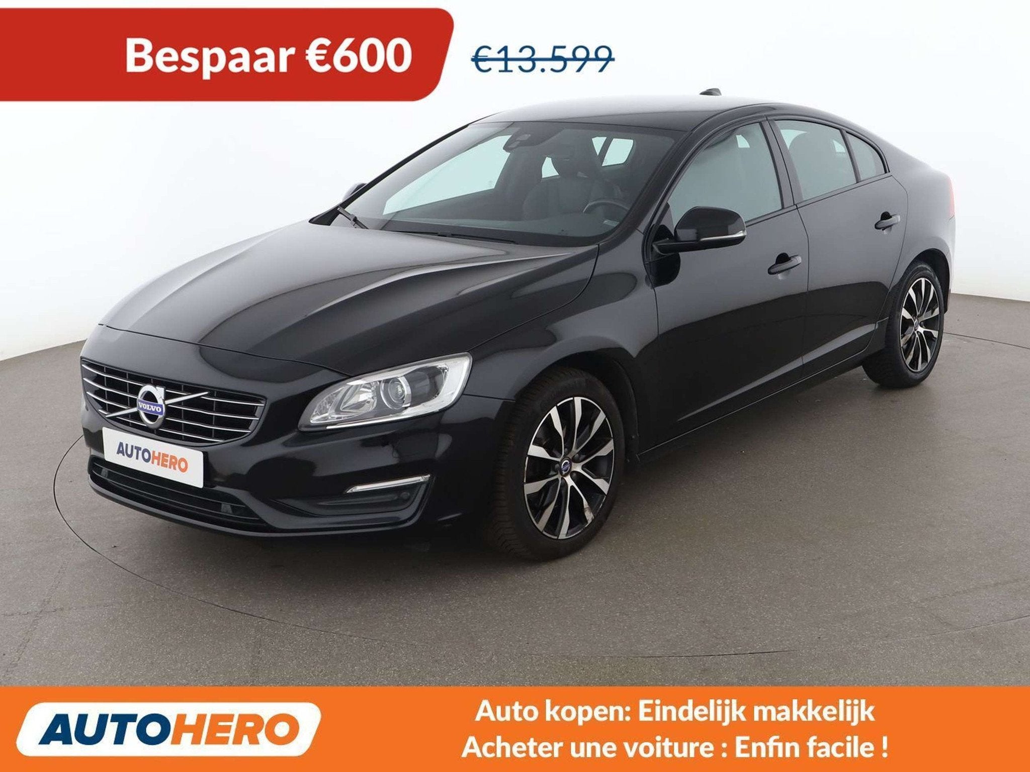 Volvo S60 2.0 T4 Linje Svart (bj 2018), Auto's, Voorwielaandrijving, 4 deurs, Gebruikt, https://public.car-pass.be/vhr/98379ac0-d77a-4e54-bcb0-f9eef820a524