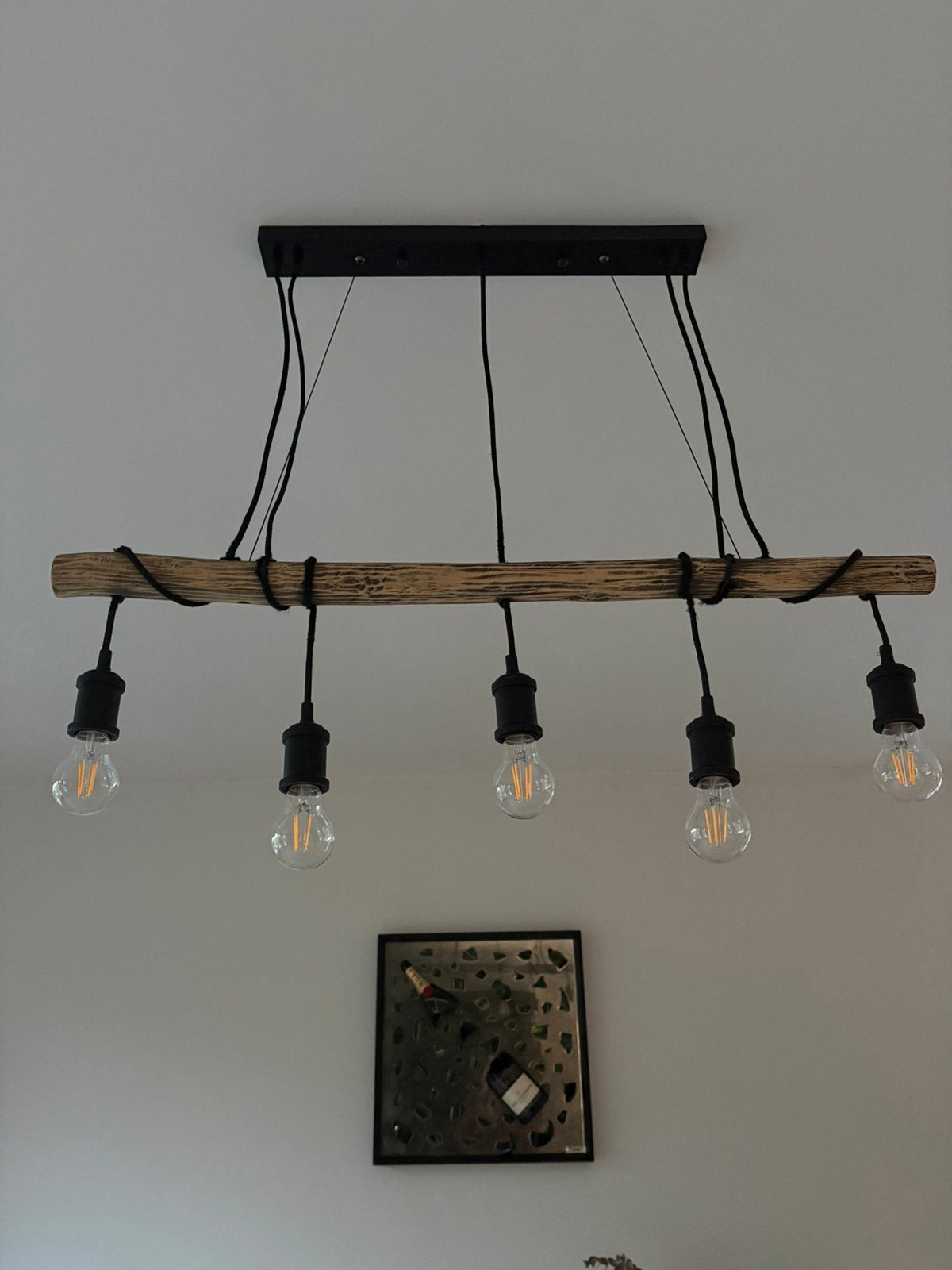 Plafond lamp hangers, Ophalen, Zo goed als nieuw, Hout, Hanglamp