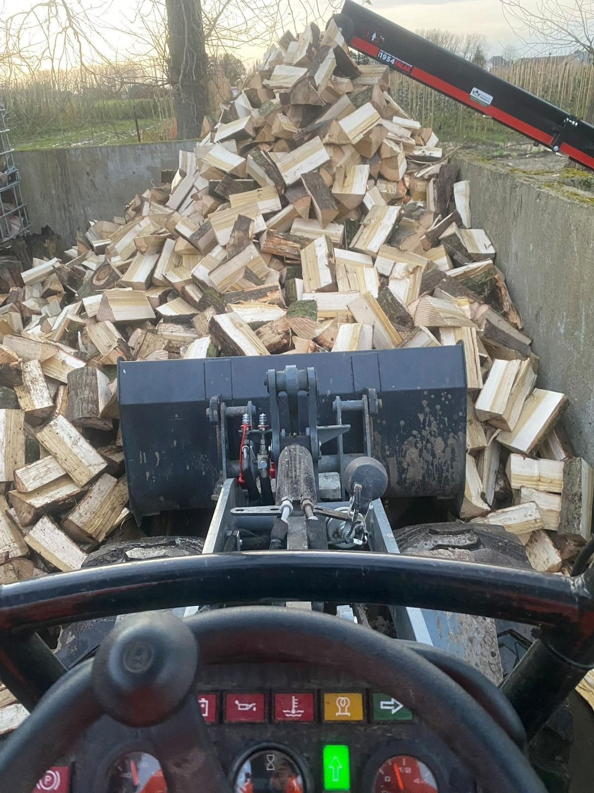 Bois de chauffage en peuplier, Enlèvement