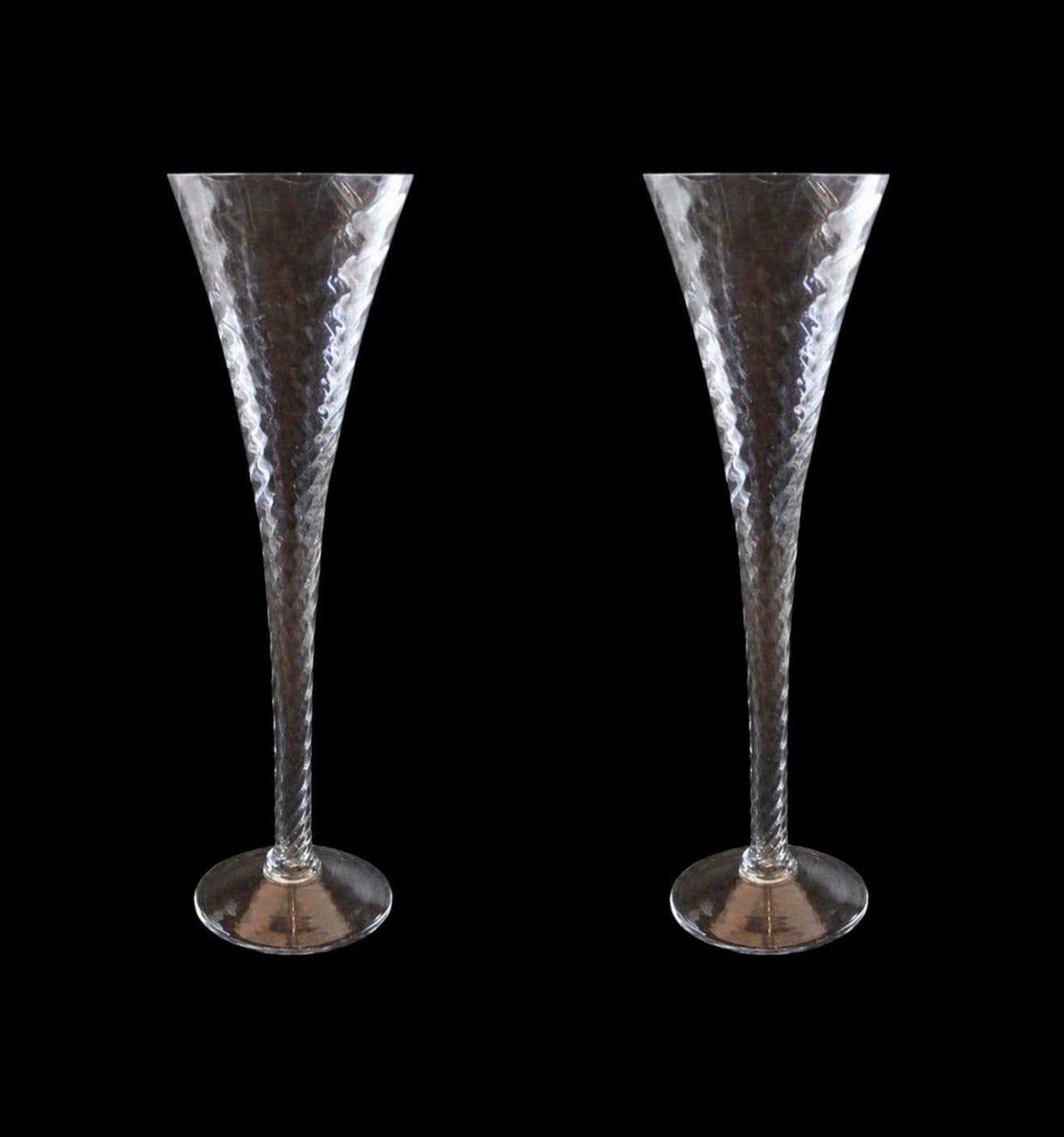 Lot de 2 coupes à champagne de 26 cm avec motif Renoir, Enlèvement ou Envoi