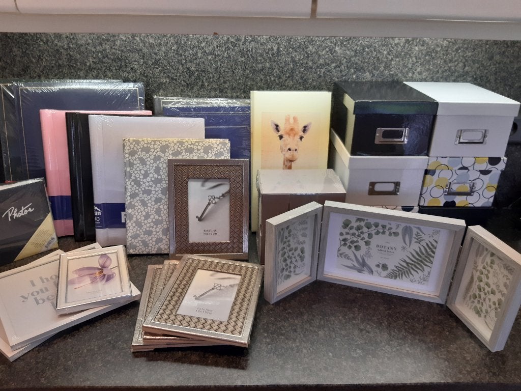 allerlei fotoalbums, kaders en opbergdozen, Ophalen