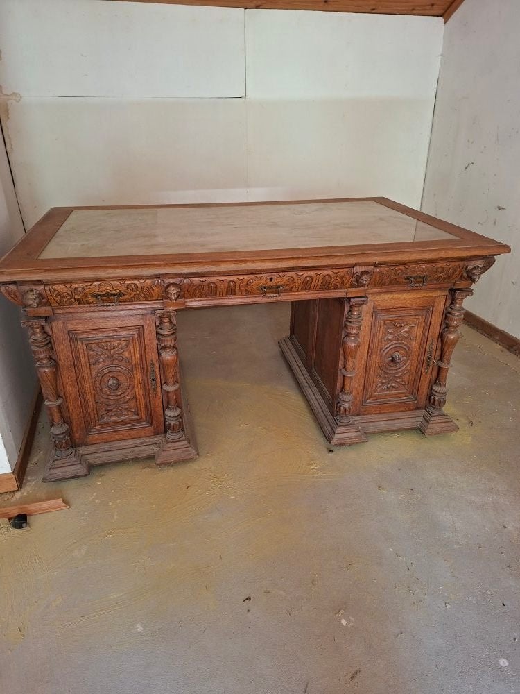 Bureau en vis à vis, Autres marques, 161 cm, Enlèvement, Antique