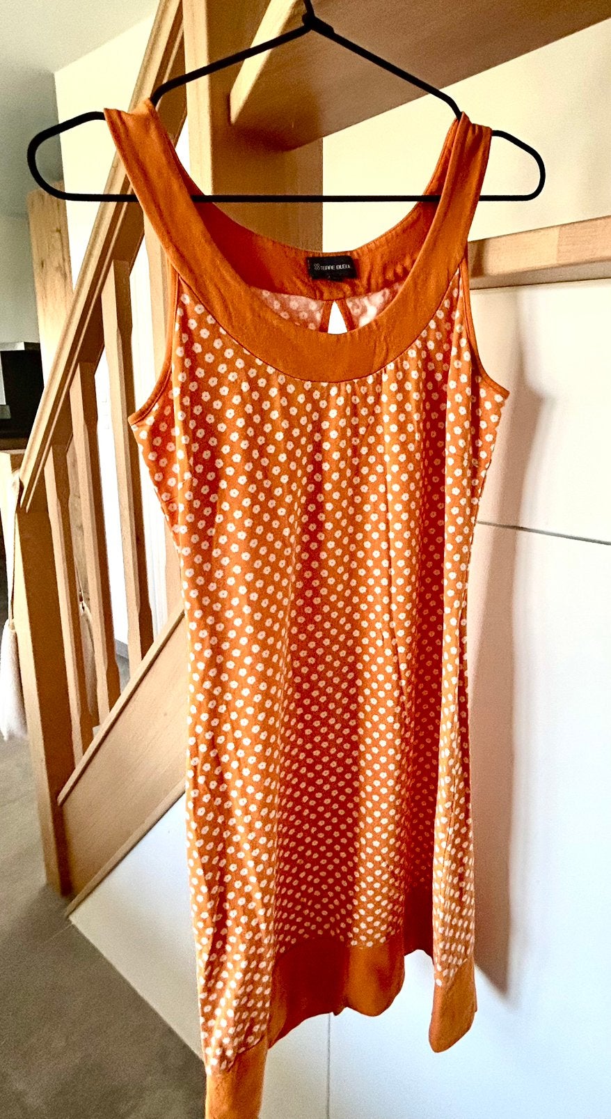 Robe orange a fleurs blanches taille 36 Terre bleue, Kleding | Dames, Topjes, Oranje, Ophalen of Verzenden, Zo goed als nieuw