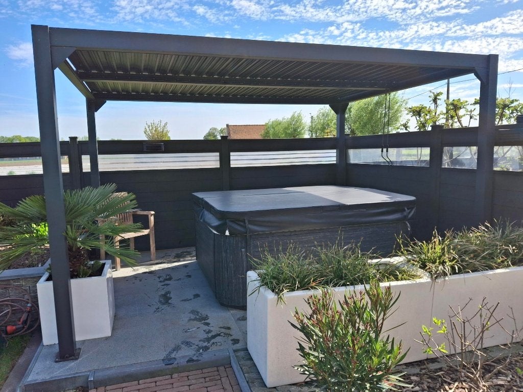 Aluminium Pergola in zeer goede staat, Enlèvement, Comme neuf, Pavillon de jardin