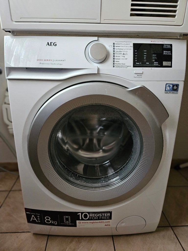 Wasmachine AEG, Elektronische apparatuur, 6 tot 8 kg, Ophalen, Gebruikt, Voorlader