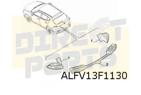 Alfa Romeo Tonale achterlichtbalk midden Origineel! 50566885, Neuf, -, -, Alfa Romeo