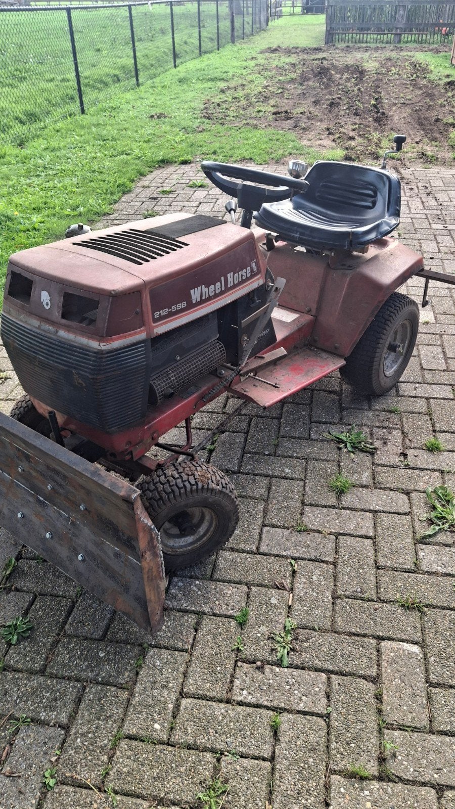 wheel horse zitmaaier, Ophalen