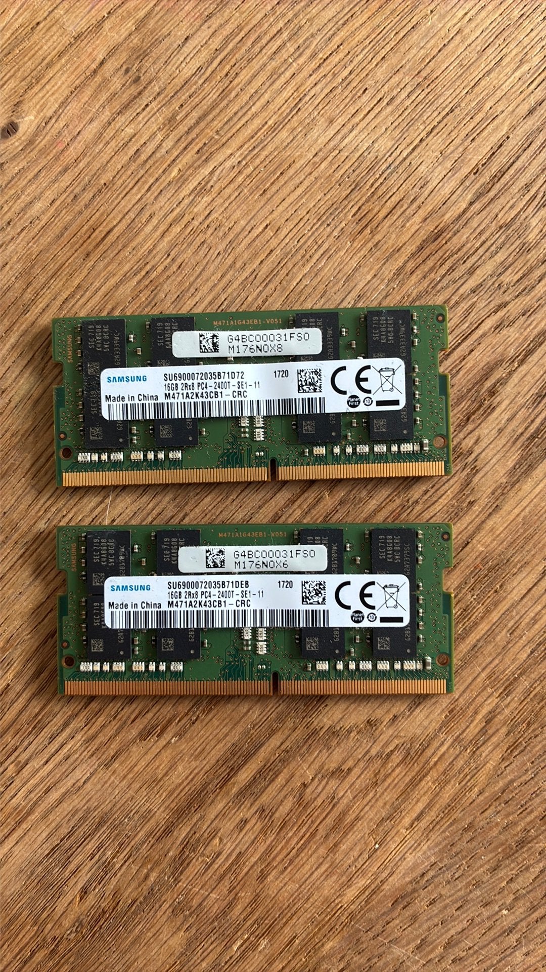 Samsung RAM M471A2K43CB1 (2 x 16 GB), Computers en Software, RAM geheugen, Ophalen, Zo goed als nieuw, 16 GB