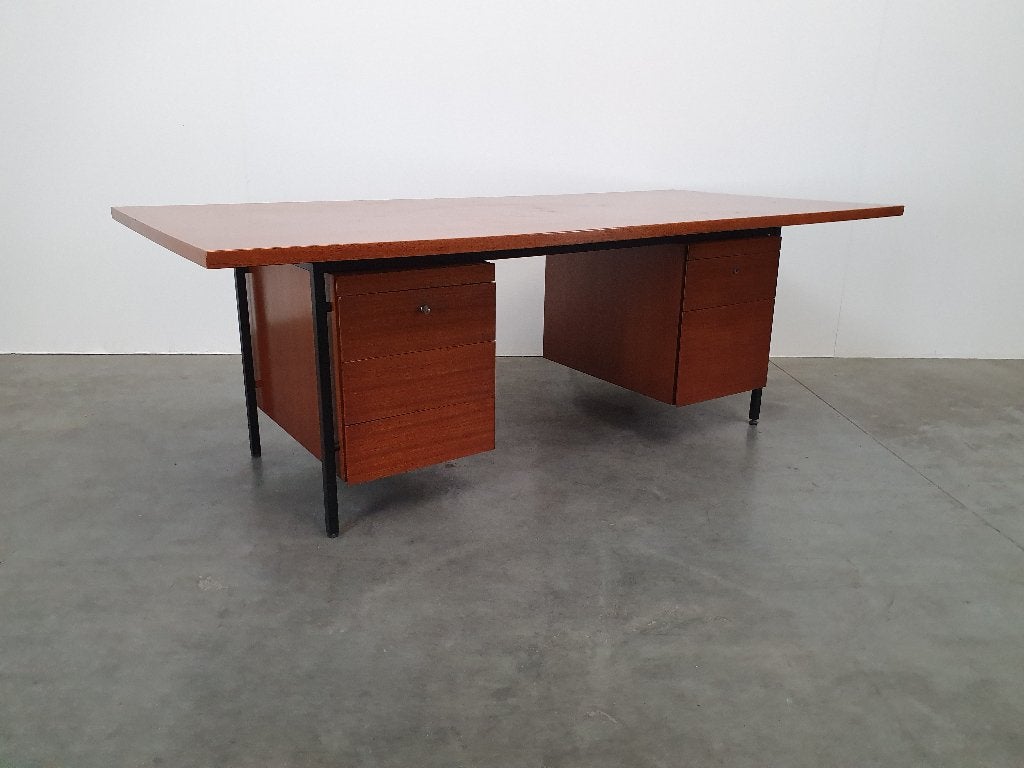 Bureau vintage en teck Knoll De Coene, années 1950, Vintage, Enlèvement, Utilisé, Noir