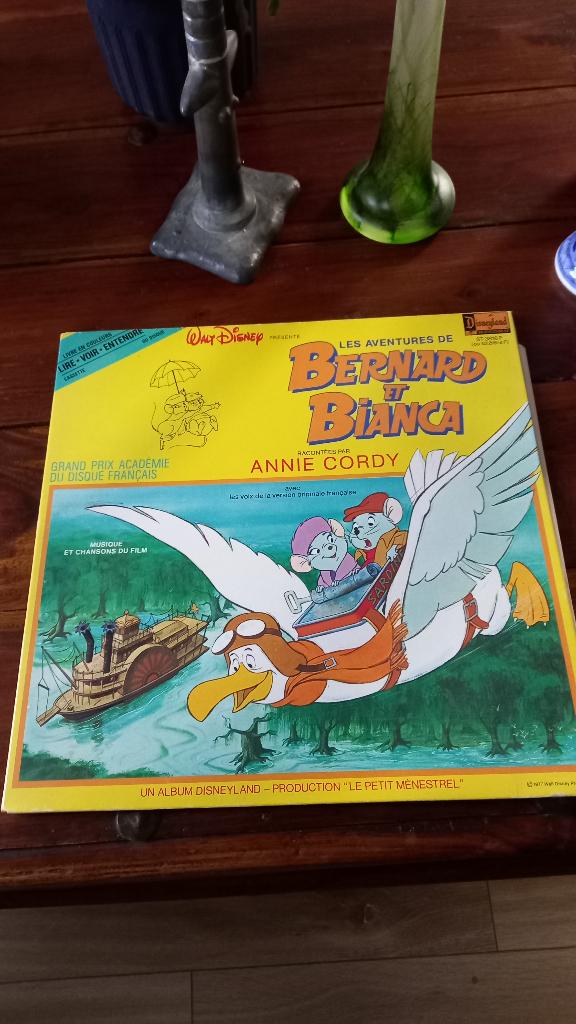 vinyl 33T disney "bernard et bianca", Enlèvement, Utilisé, Autres types