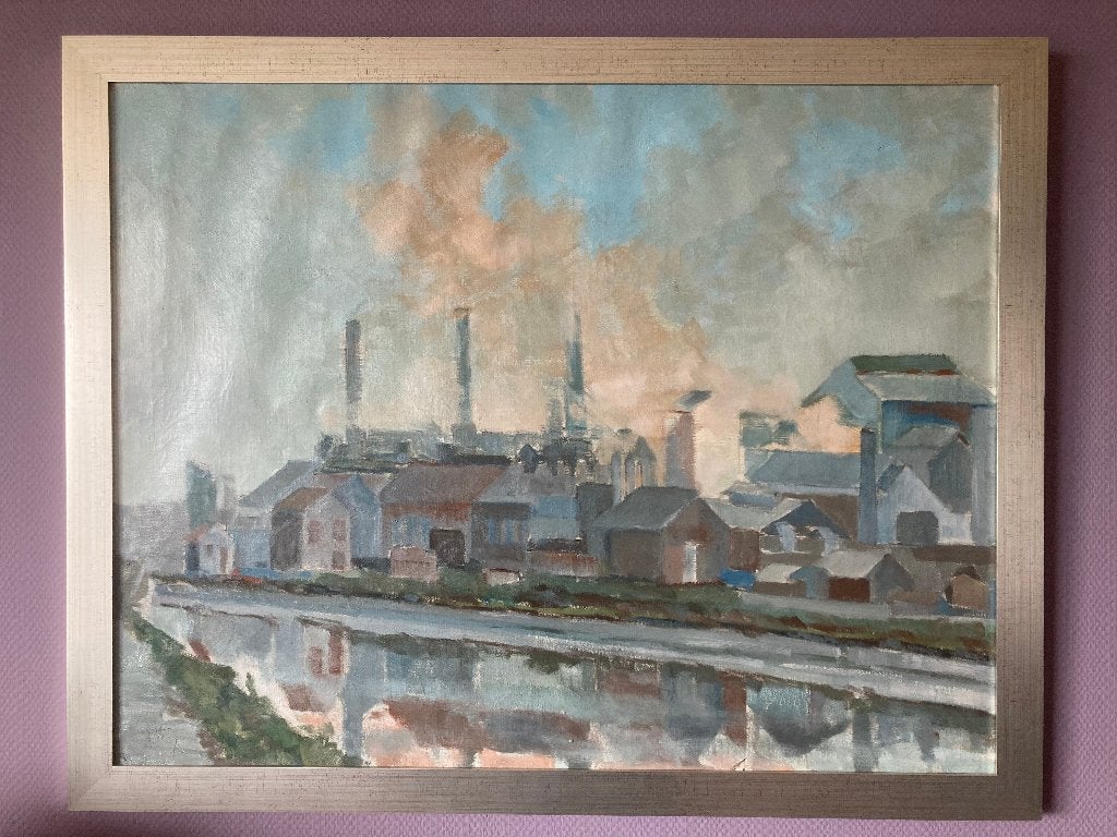 Peinture à l'huile sur toile, Paysage, Enlèvement, Toile, Impressionniste
