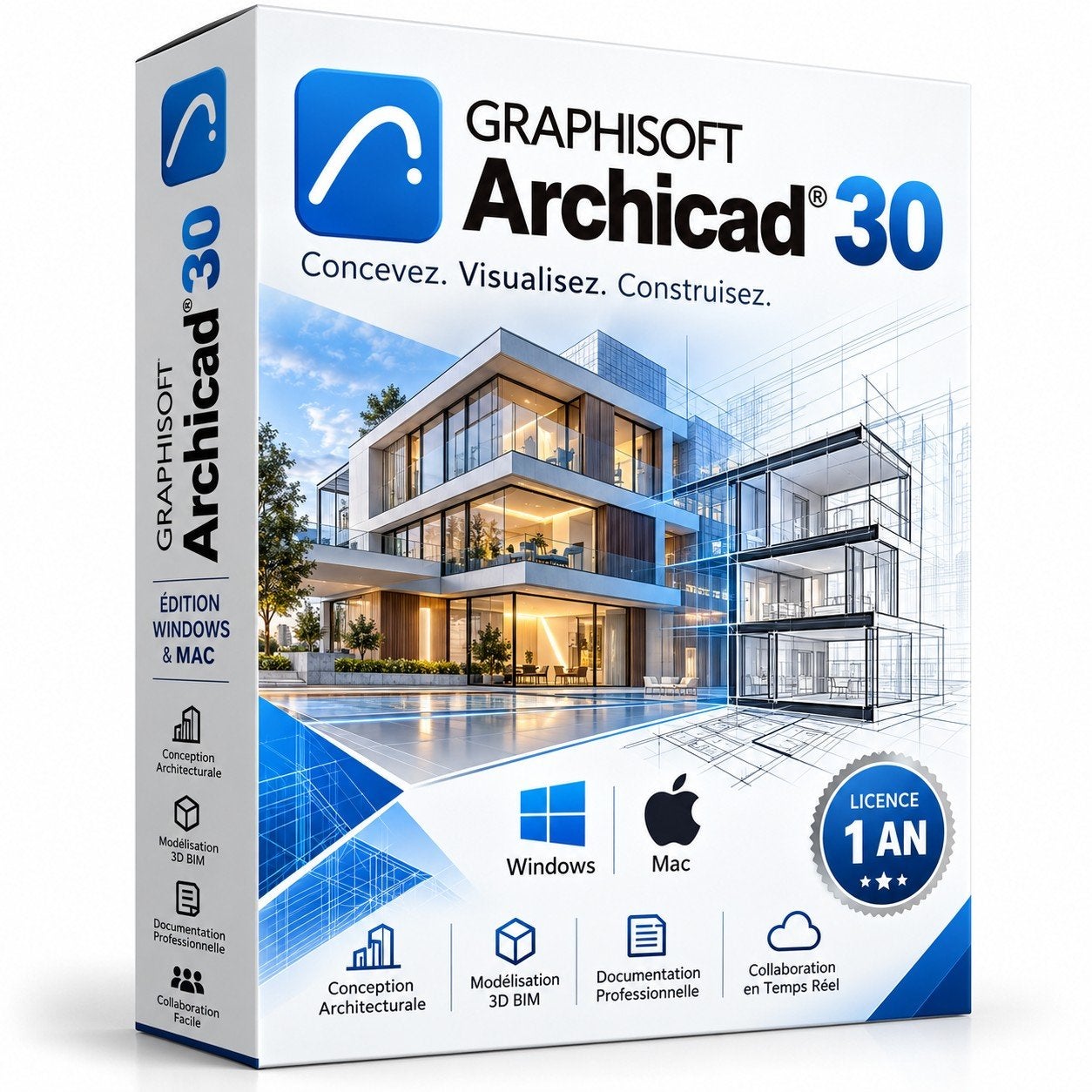 Graphisoft archicad 30 Clé licence, Ophalen of Verzenden, Windows
