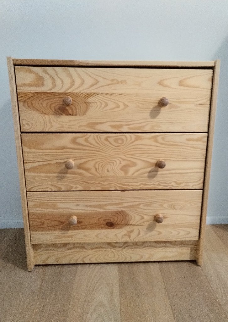 Commode RAST 3 tiroirs en bois, Huis en Inrichting, Kasten | Ladekasten, Grenenhout, Ophalen