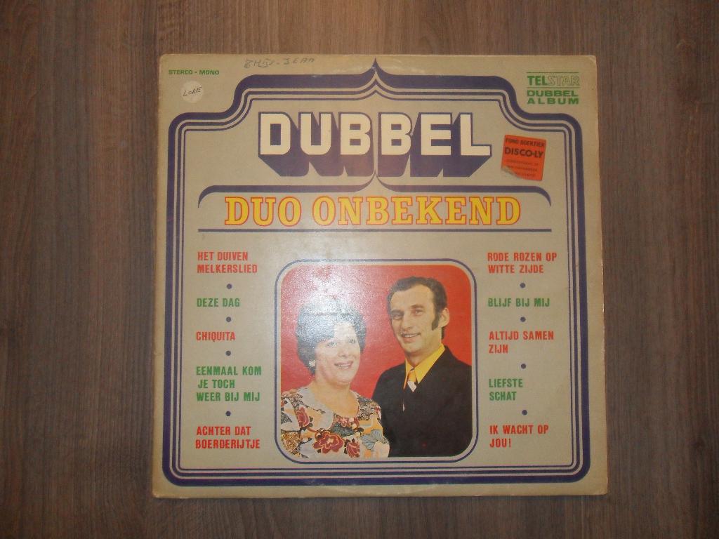 Duo Onbekend - Dubbel, Cd's en Dvd's, Vinyl | Nederlandstalig, Ophalen of Verzenden, Gebruikt, 12 inch, Levenslied of Smartlap