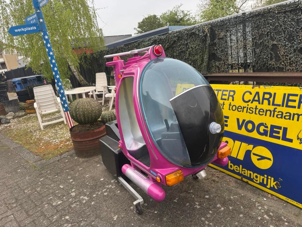 Roze helikopter kiddyride, Ophalen, Gebruikt