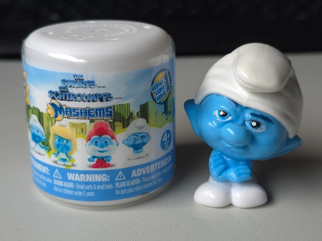 Mini figurine Schtroumpf Grognon, Verzamelen, Smurfen, Nieuw, Poppetje, Figuurtje of Knuffel, Moppersmurf, Verzenden