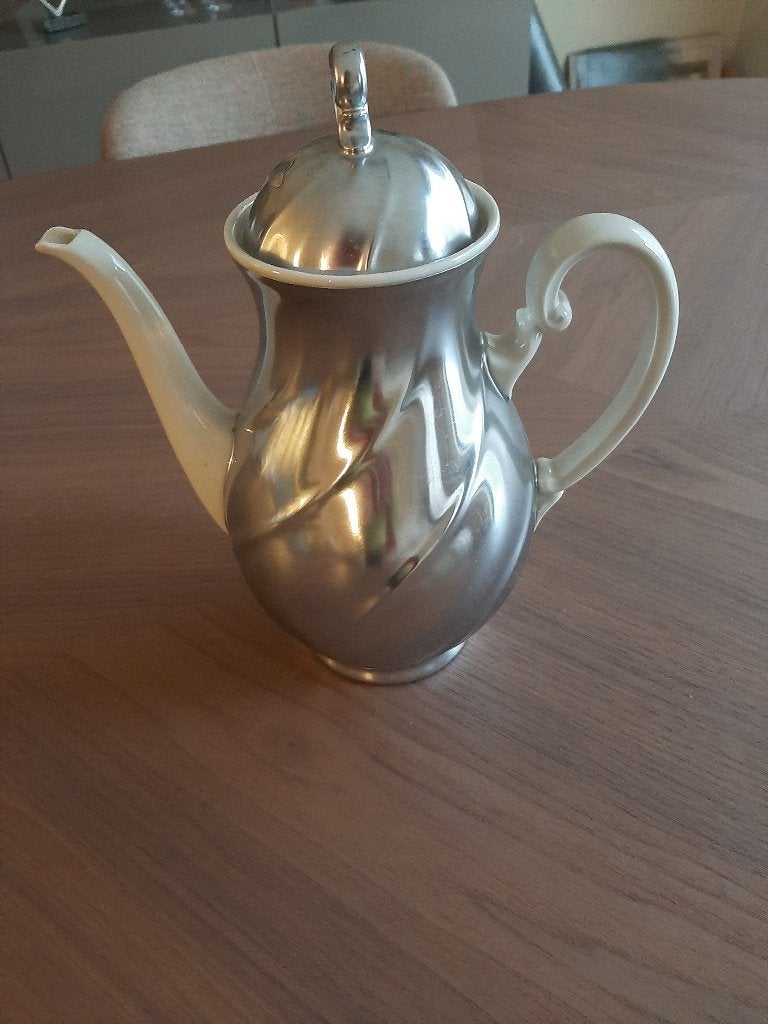 Schitterende verzilverde vintage koffiepot "demeyere", Ophalen of Verzenden
