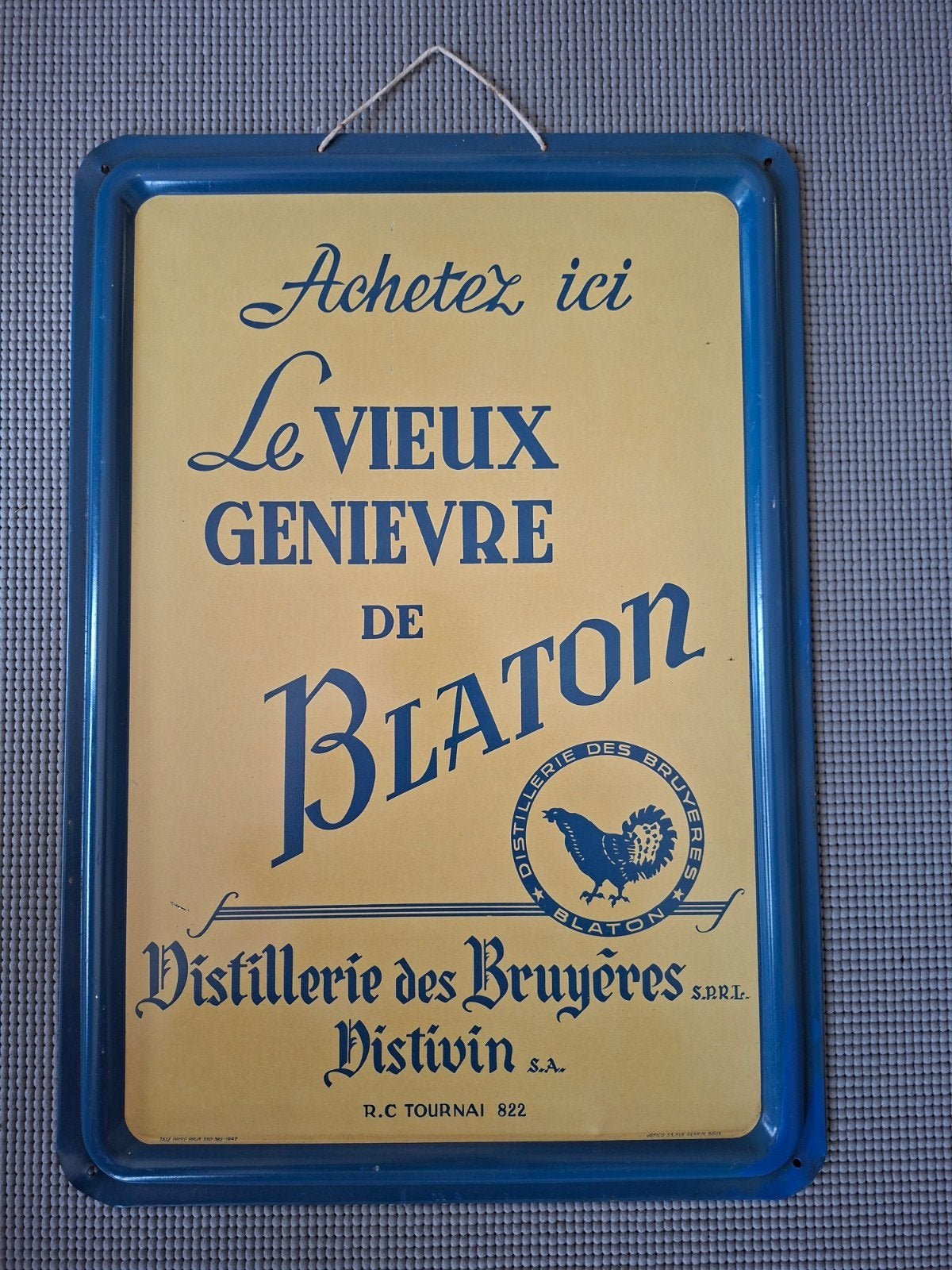 plaque genievre 1947, Collections, Enlèvement ou Envoi
