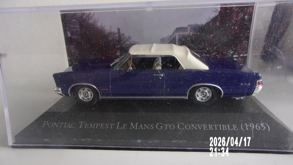 PONTIAC TEMPEST GTO 65.De AGOSTINI 1/43 COMME NEUVE, Hobby & Loisirs créatifs, Enlèvement ou Envoi, Comme neuf, Voiture, Autres marques