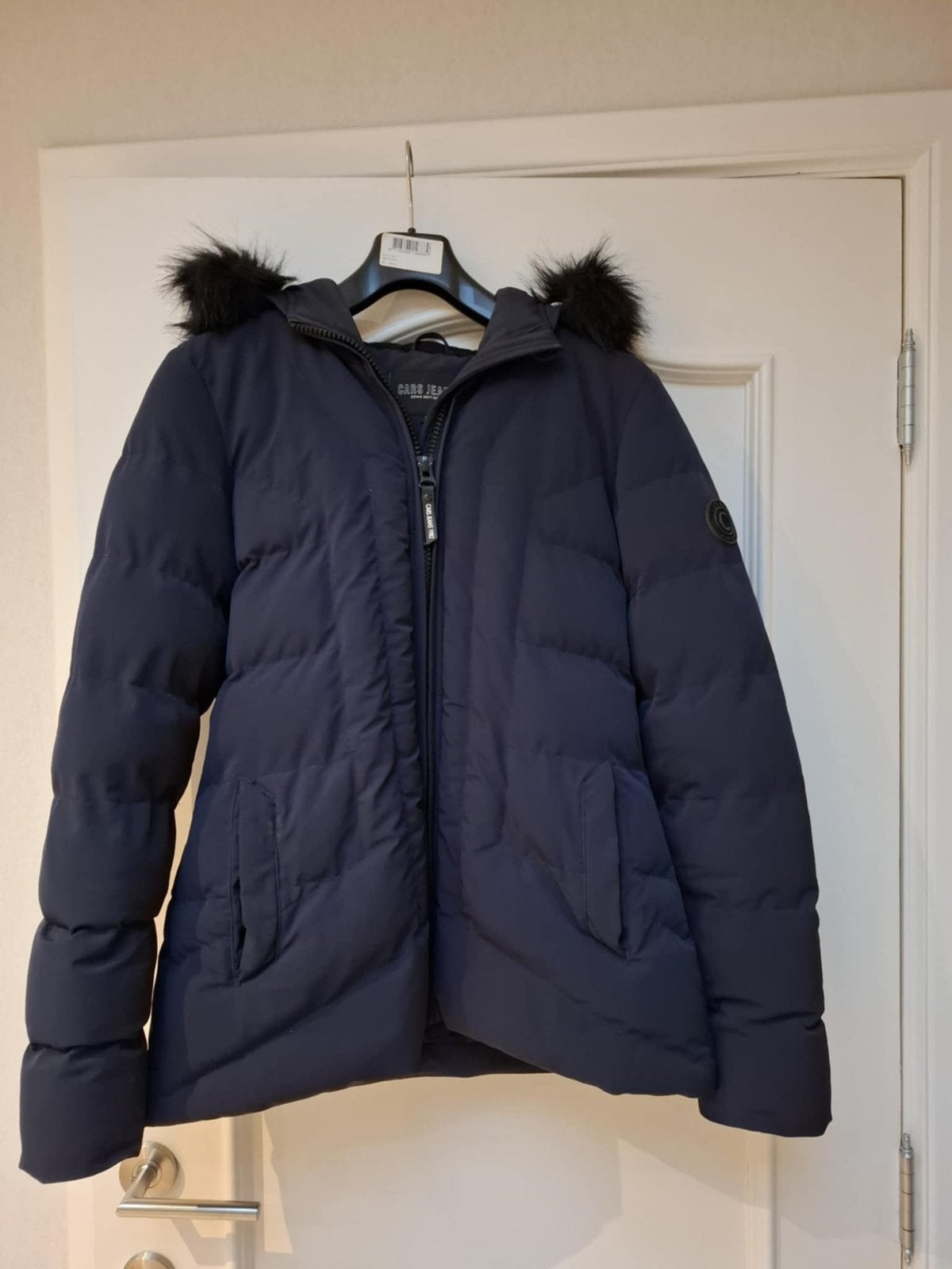 Winterjas donkerblauw cars jeans maat S, Ophalen, Zo goed als nieuw, Maat 36 (S)