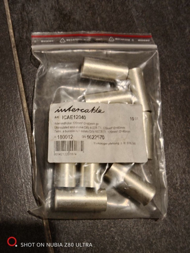 uninsulated wire end ferrules 120mm2, Ophalen