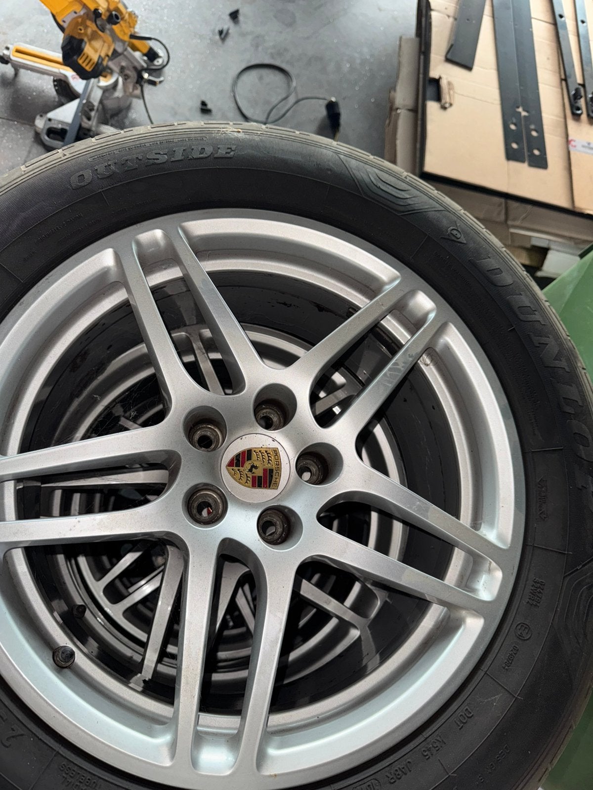 Jantes Porsche 18 pouces avec pneus Dunlop, Enlèvement, Porsche