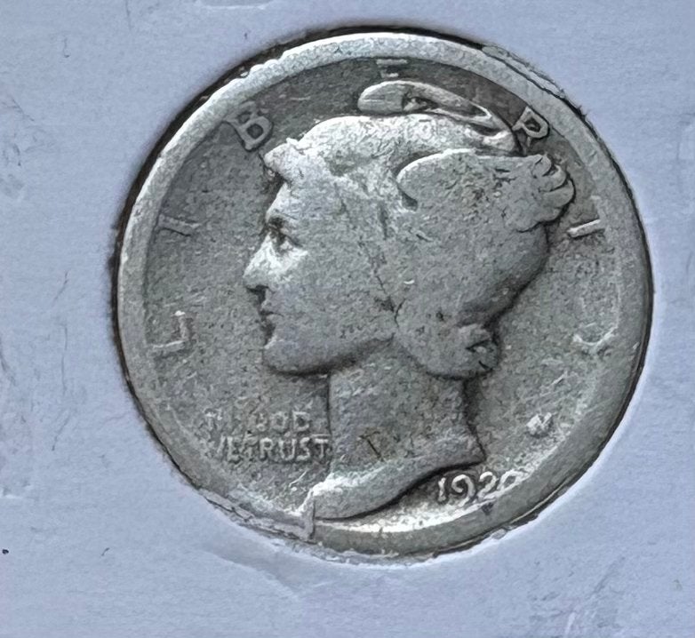 Dime au mercure américain en argent 1920, Enlèvement ou Envoi