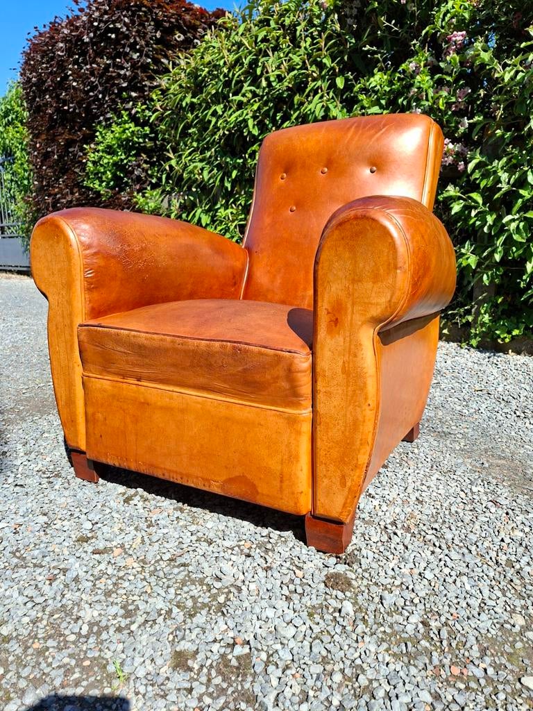 Echt gerestaureerde vintage clubstoel