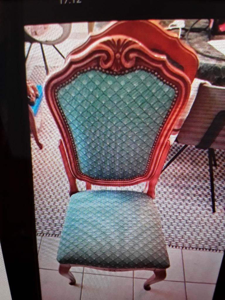 6 stoelen geherstoffeerd, Ophalen of Verzenden