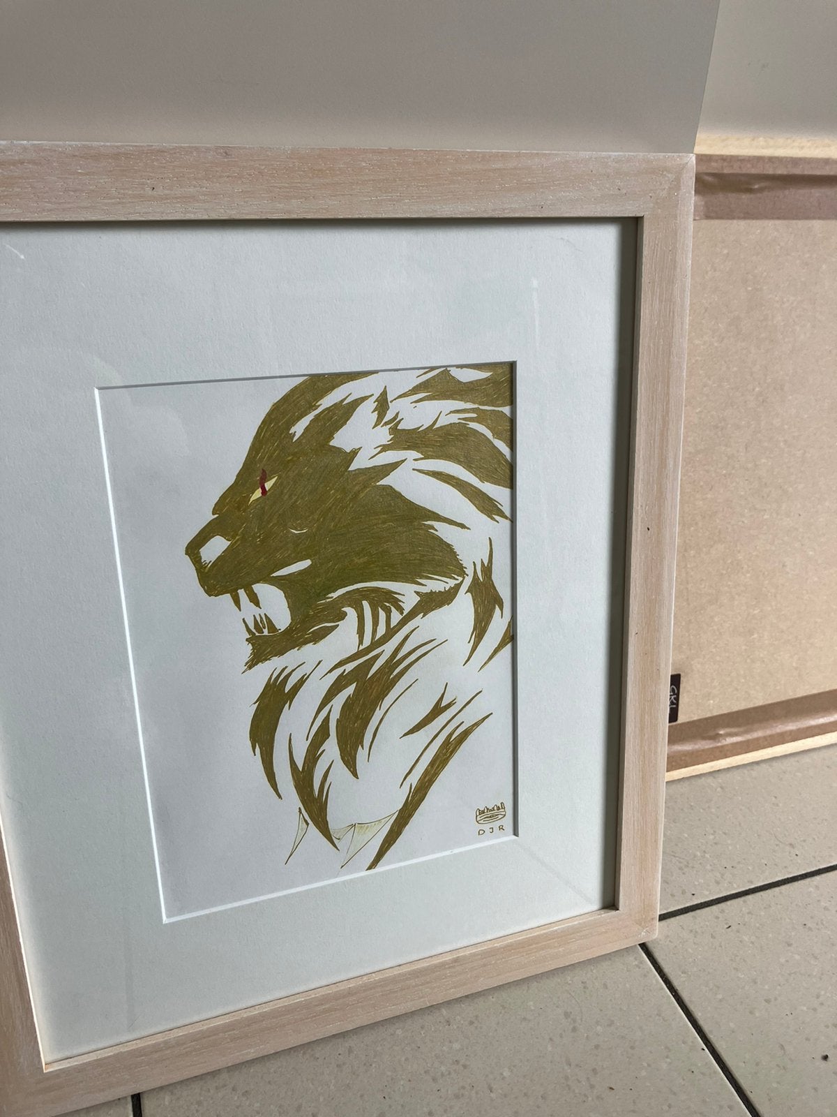 A4 Metalic Verf Met Kader, Antiek en Kunst, Kunst | Schilderijen | Abstract, Ophalen