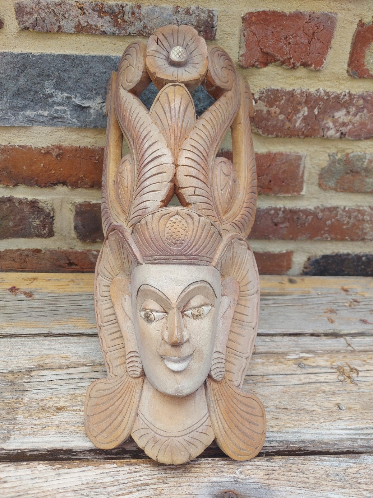 Masque bois, Mons, Maison & Meubles, Accessoires pour la Maison | Statues de Bouddha, Enlèvement, Bois